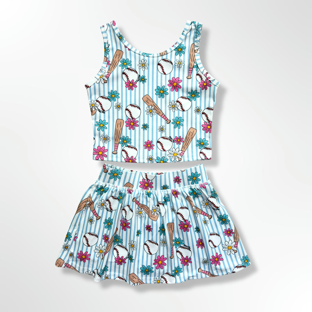 Field of Daisies Athletic Skirt Set