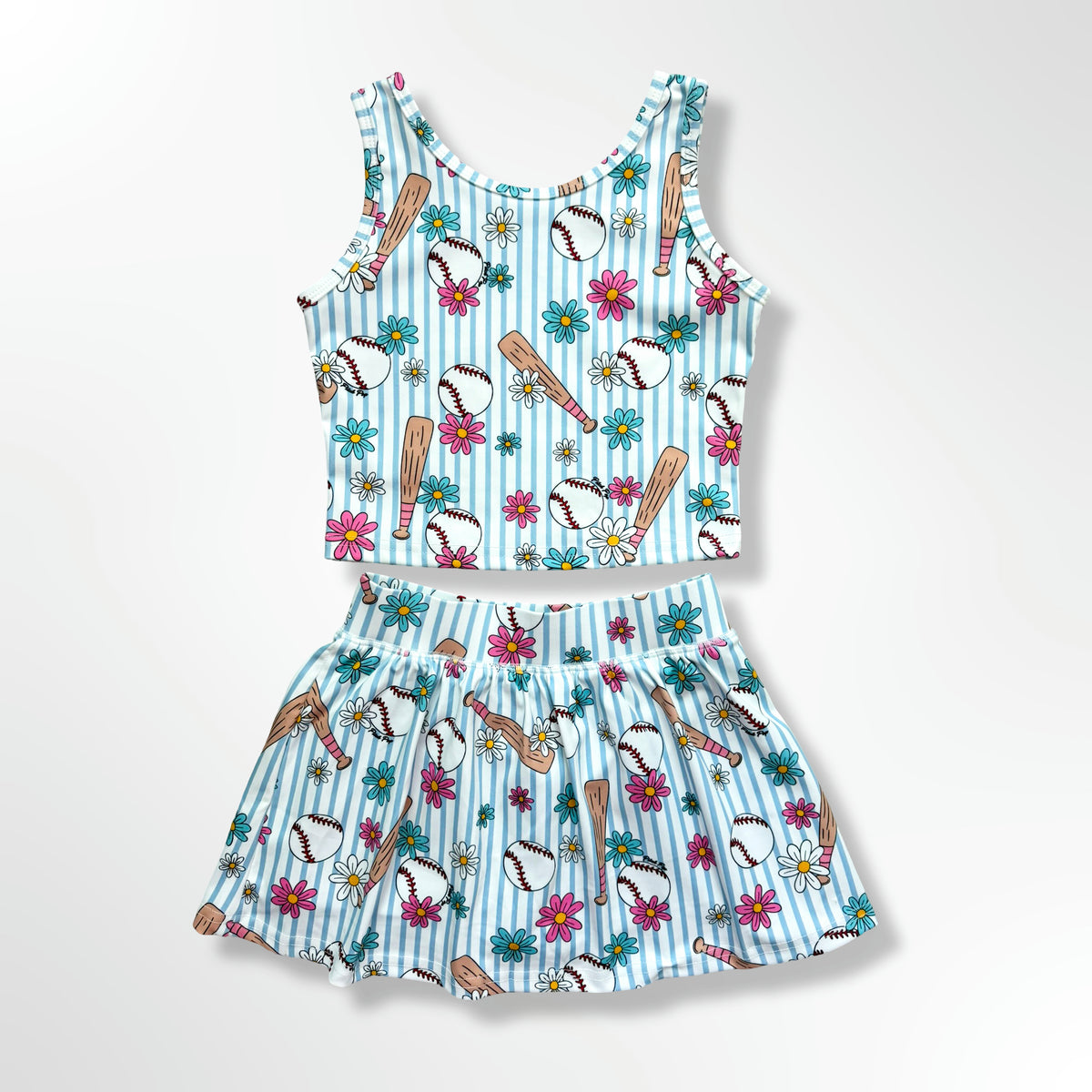 Field of Daisies Athletic Skirt Set