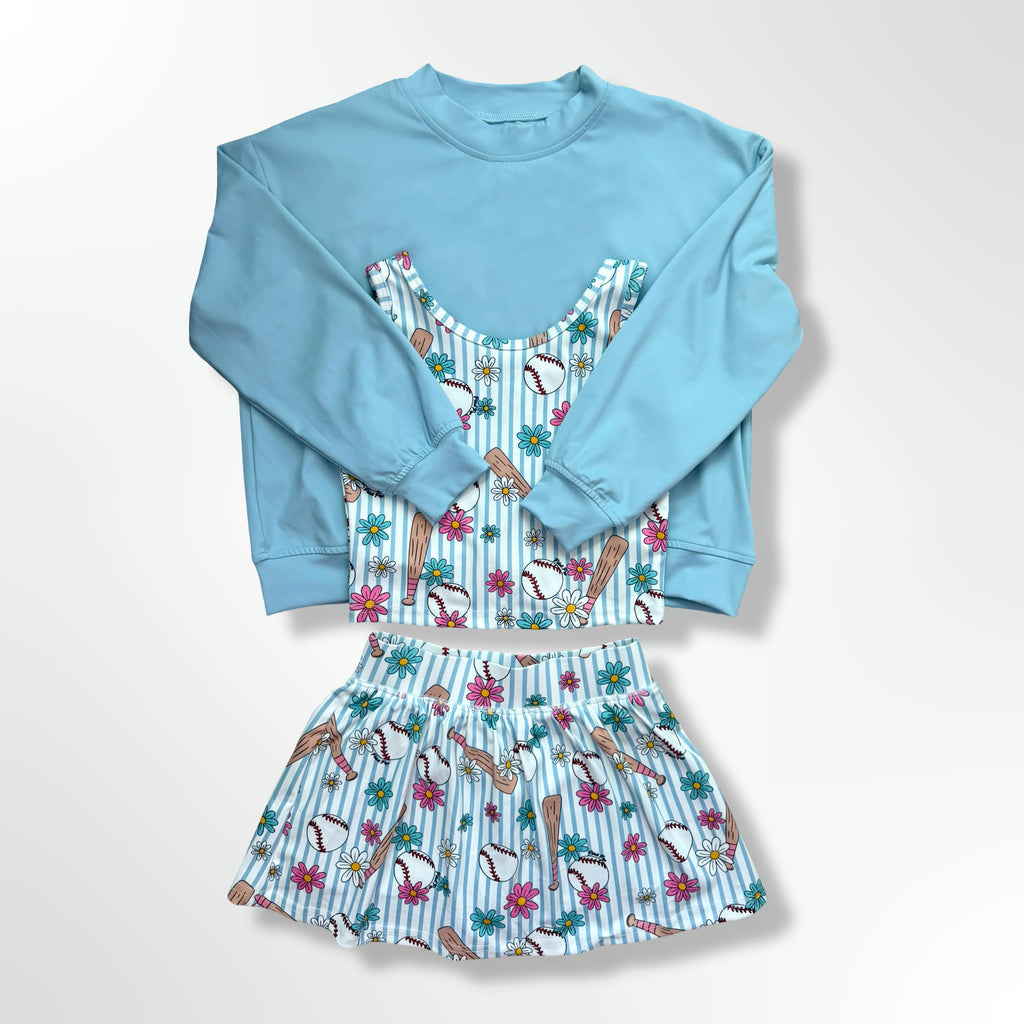 Field of Daisies Athletic Skirt Set