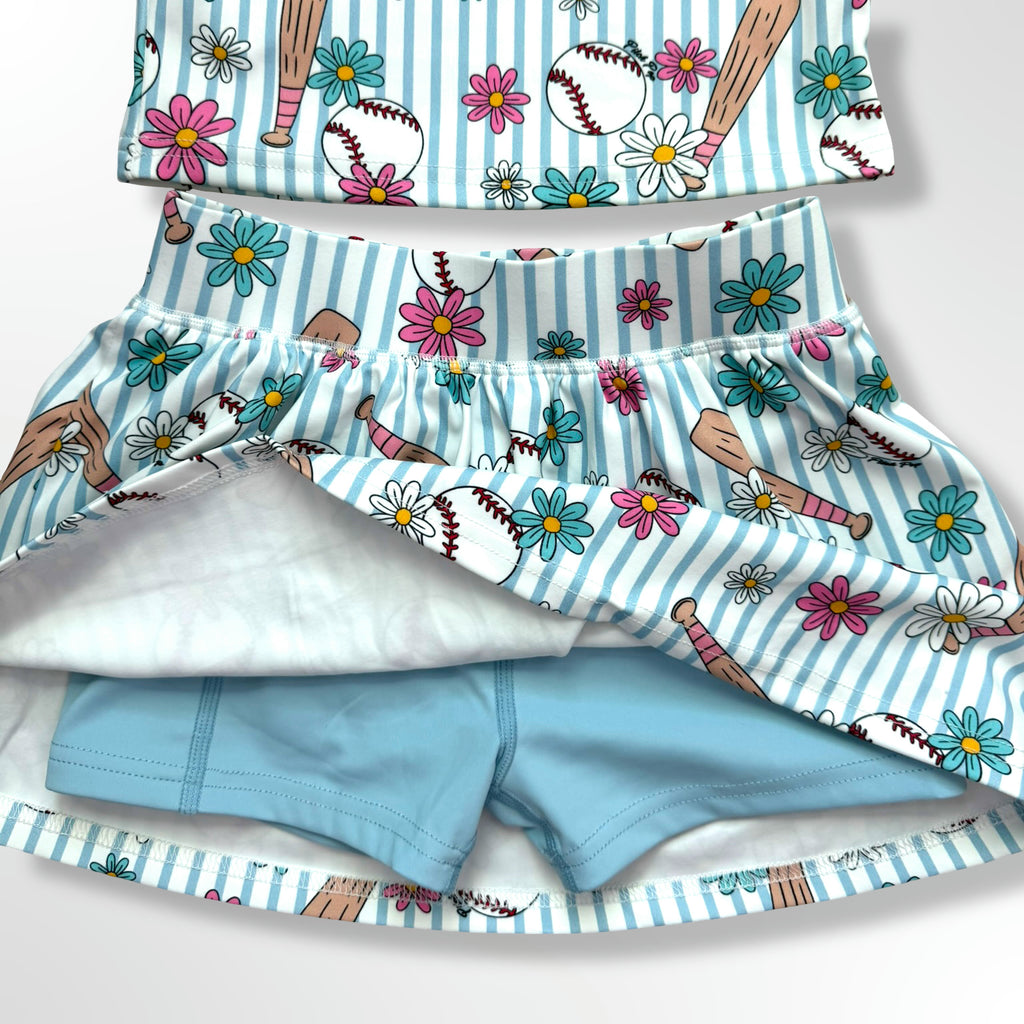 Field of Daisies Athletic Skirt Set