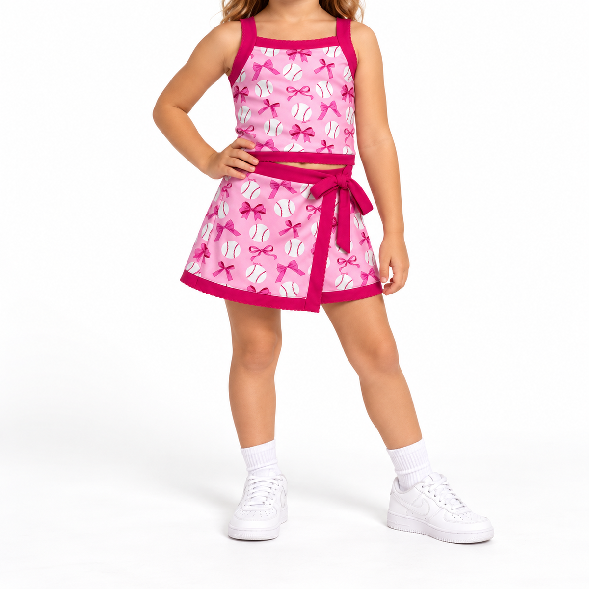Pretty in Pink Athletic Skirt Set