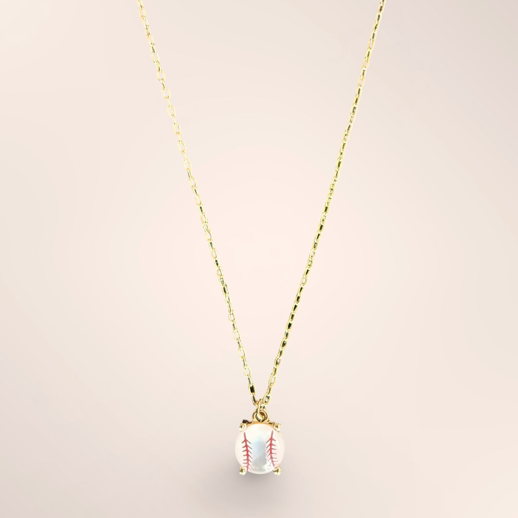 SportsBallShapedFauxStonePrintShortNecklaceImage2.jpg