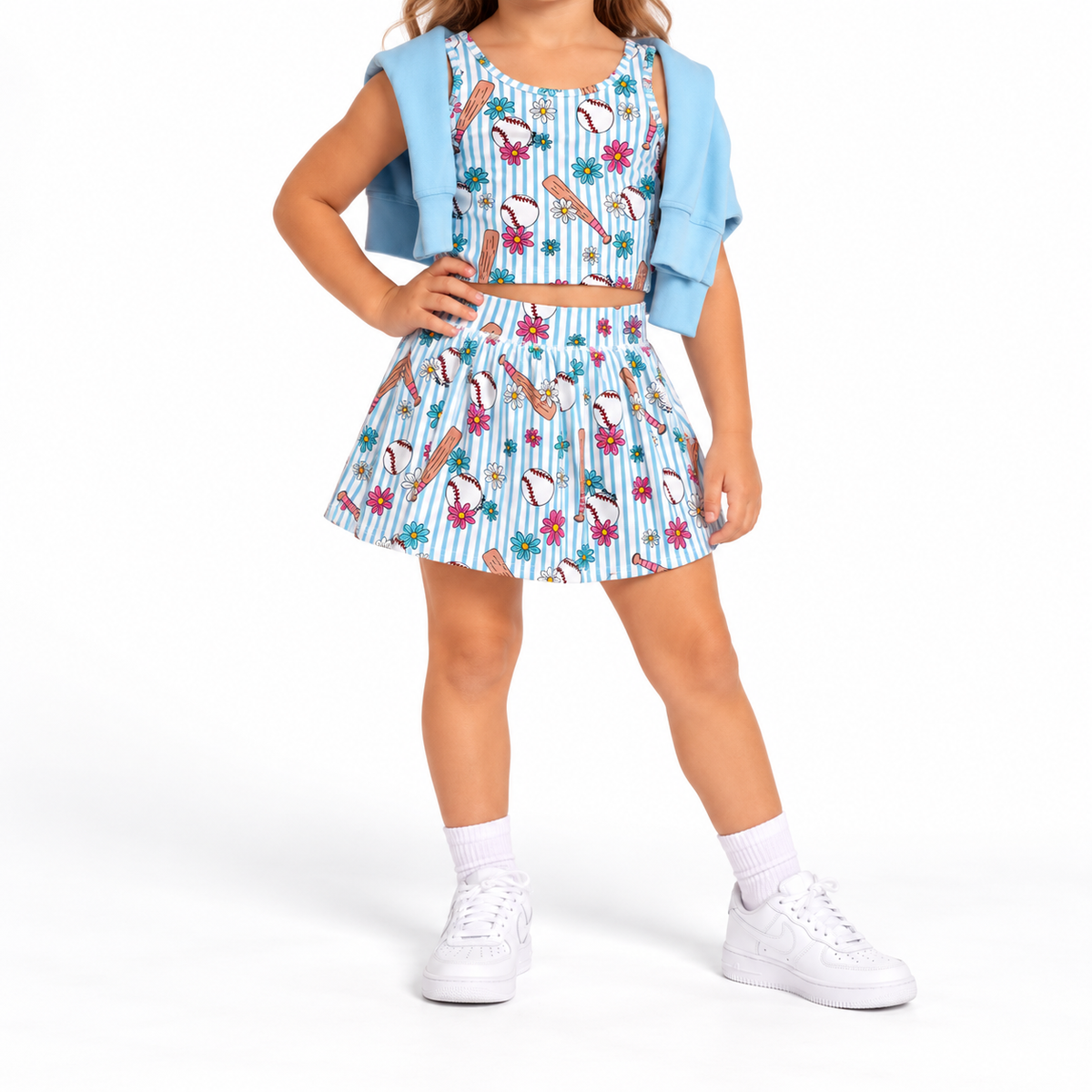 Field of Daisies Athletic Skirt Set